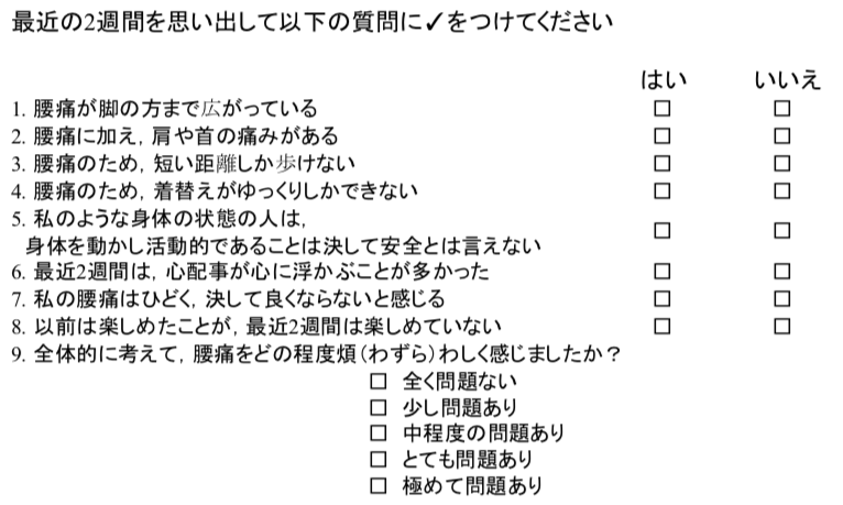 腰痛症に対する理学療法評価 ebdda23536ab83c0b52e68d6bf0f40