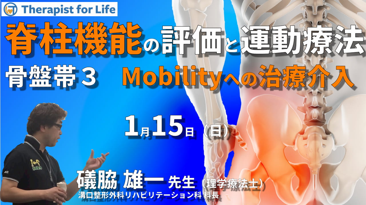 全4回）脊柱機能の評価と運動療法・骨盤帯編３～骨盤帯のmobilityを