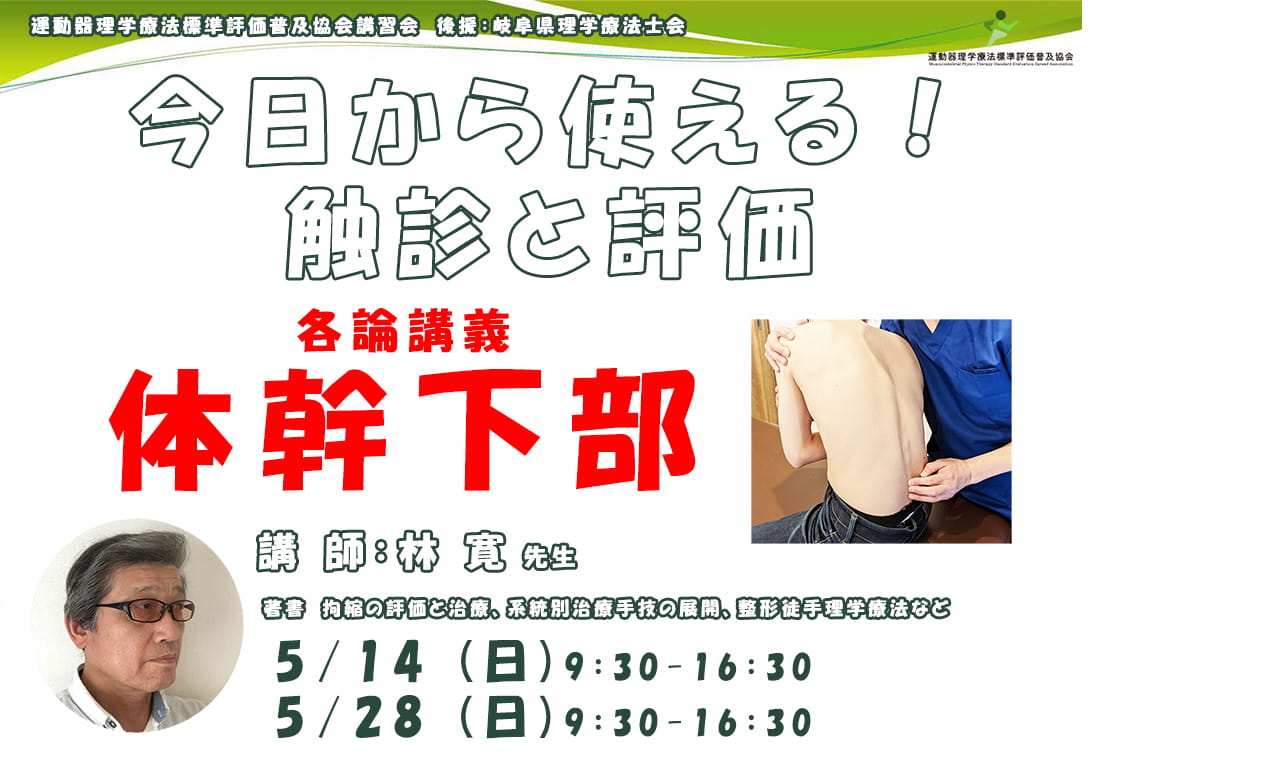 今日から使える！ 触診と評価 各論講義「体幹下部」（2日間） ｜ XPERT