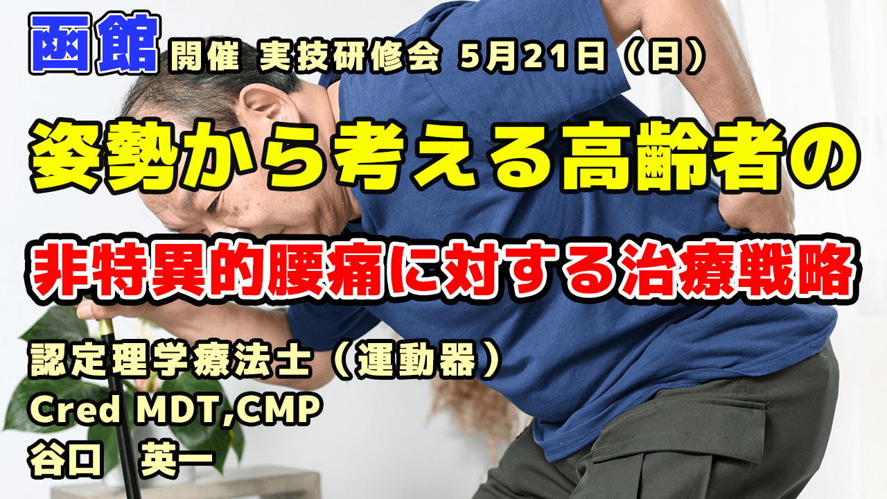 姿勢から考える高齢者の非特異的腰痛に対する治療戦略 ｜ XPERT