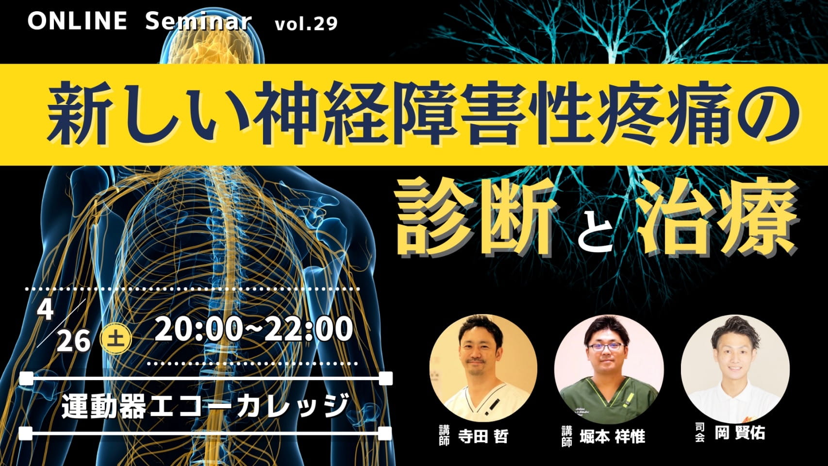 見逃し配信2週間】運動器エコーカレッジセミナーvol.29 新しい神経障害