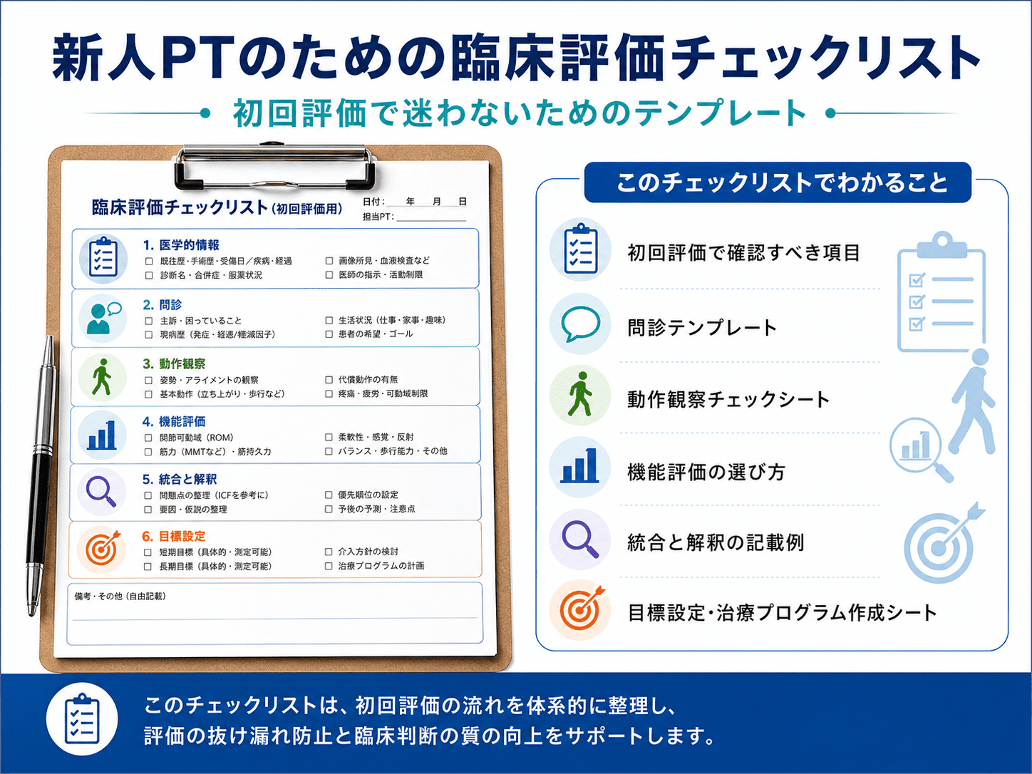 新人理学療法士の臨床評価の進め方｜初回評価から統合と解釈まで10
